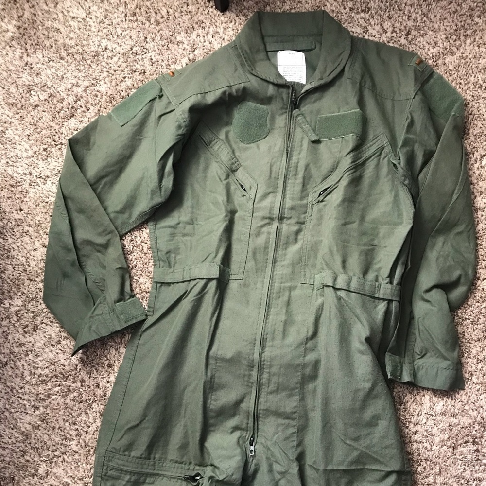Fighter Pilot Vintage Flightsuit Green Top Gun